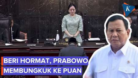 Momen Prabowo Membungkuk Hormat Ke Puan Di Rapat Paripurna DPR