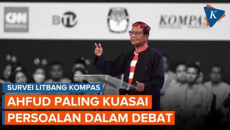 Survei Litbang Kompas: Mahfud Dinilai Paling Kuasai Persoalan Saat Debat Cawapres