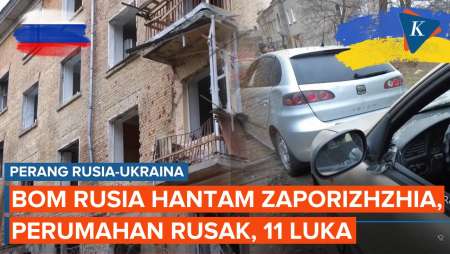 Bom Rusia Hantam Zaporizhzhia Ukraina, Perumahan Rusak, 11 Orang Terluka