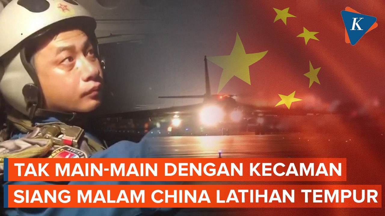 Tidak Cukup Siang, Malam pun China Terjunkan Latihan Militer