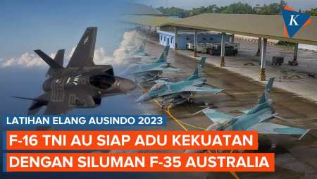 F-16 TNI AU Adu Kekuatan dengan Siluman F-35 Australia