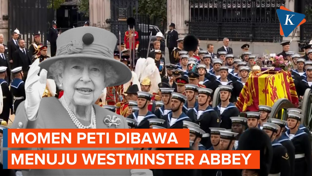 Detik-detik Peti Ratu Elizabeth Dibawa Menuju Westminster Abbey