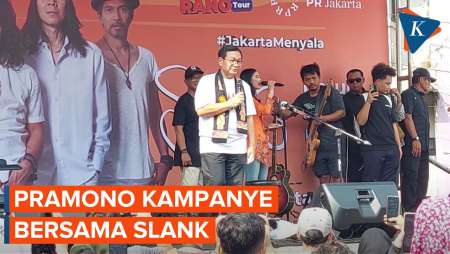 Pramono Anung Kampanye di Rusun Marunda Bareng Slank