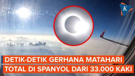 Menikmati Gerhana Matahari Total Dari Pesawat Di 33.000 Kaki, Begini Momennya!