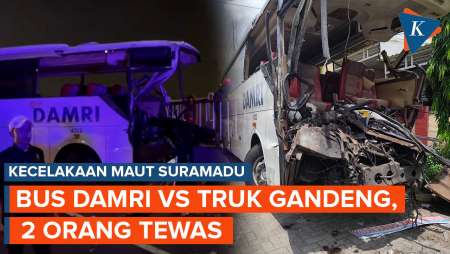 Kecelakaan Maut Bus Damri Vs Truk Di Jembatan Suramadu, 2 Tewas