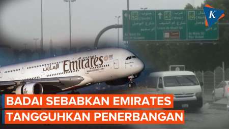 Emirates Tangguhkan Penerbangan Transit via Dubai Usai Badai Melanda UEA