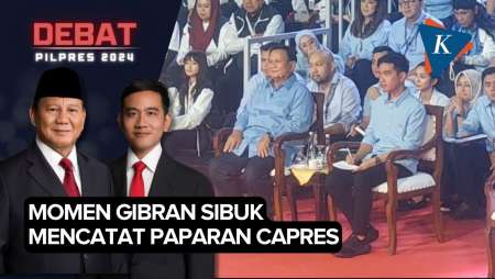 Para Capres Berdebat, Gibran Sibuk Mencatat