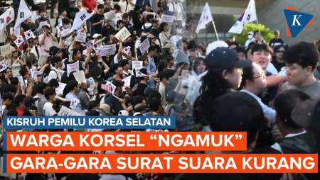 TPS Korea Selatan "Digeruduk" Ribuan Warga Gegara Surat Suara Kurang