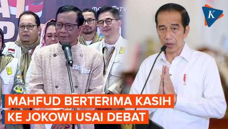 Mahfud: Debat Terakhir untuk Cawapres, Saya Berterima Kasih ke Pak Jokowi