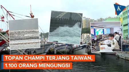 Topan Champi Terjang Taiwan, Aktivitas Warga Nyaris Lumpuh, 1.100 Orang Mengungsi