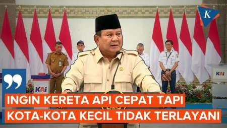 Prabowo Singgung Kereta Cepat Saat Resmikan Stasiun Tawang, Ada Apa?