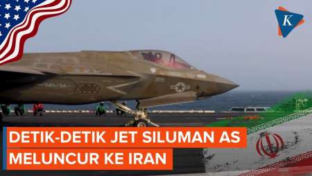 Detik-detik Jet Tempur Siluman AS Melesat Dukung Blokade Terhadap Iran