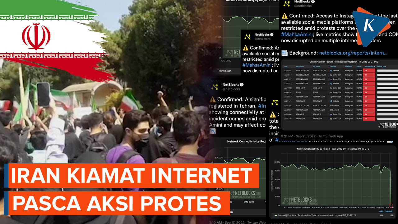 Iran “Kiamat Internet” Pasca Protes Kematian Mahsa Amini