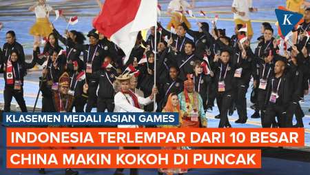 Update Klasemen Medali Asian Games 2022, Indonesia Terdepak dari 10 Besar