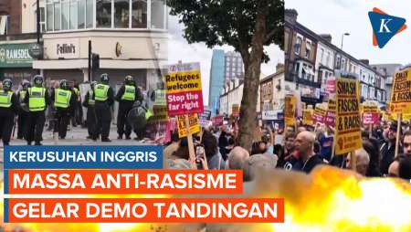 Kerusuhan Inggris, Massa Anti-Rasisme Gelar Demo Tandingan Lawan Sayap Kanan