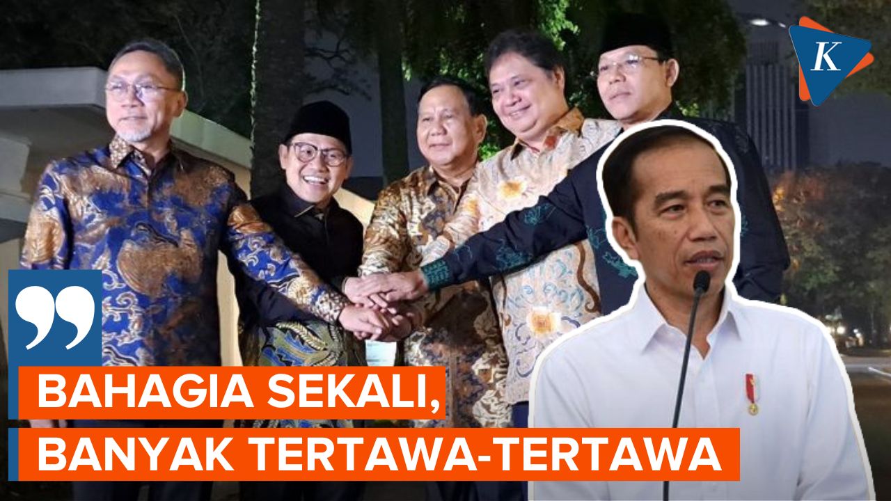 Momen Keakraban 6 Ketum Parpol usai Bertemu Jokowi