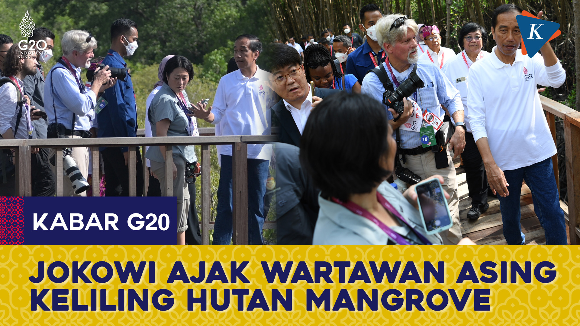 Momen Jokowi Ajak Wartawan Asing Tinjau Kawasan Konservasi Mangrove Tahura