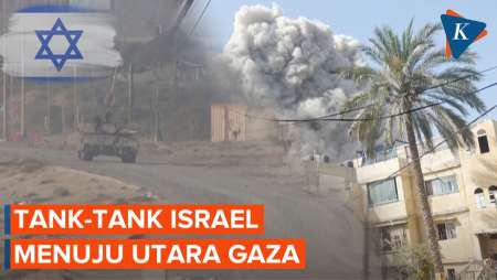 Momen Tank-tank Israel Bergerak ke Arah Utara Gaza