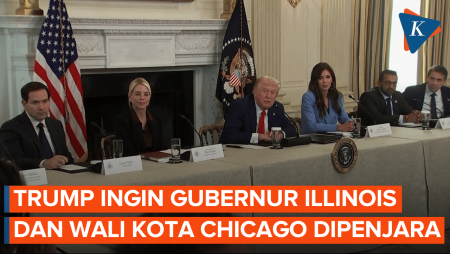 Trump Sebut Gubernur Illinois dan Wali Kota Chicago Harus Dipenjara Usai Tolak Garda Nasional