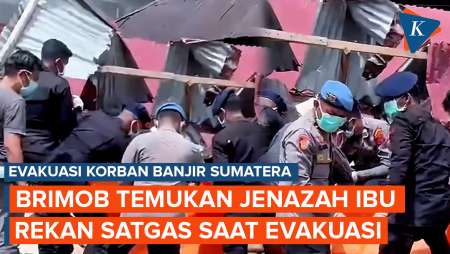 Kisah Brimob Evakuasi Jenazah Banjir Sumatera, Ternyata Ibu Dari Rekan Sesama Anggota 