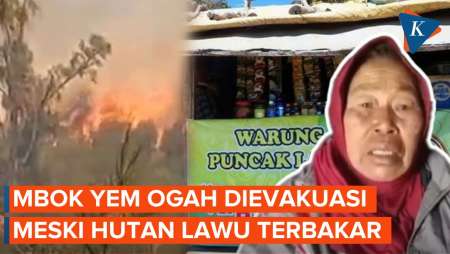 Alasan Mbok Yem Ogah Turun Meski Hutan Lawu Terbakar