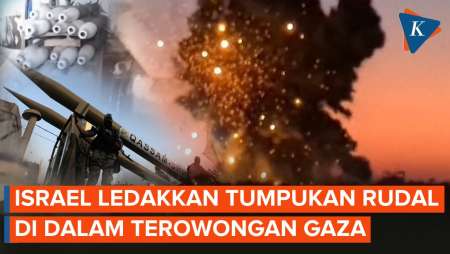 Penampakan Tumpukan Rudal dan Senjata yang Ditemukan Militer Israel di Terowongan Gaza