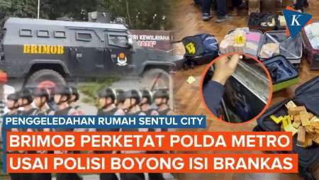 Brimob Berjaga Ketat Di Polda Metro Usai Penggeledahan 12 Lokasi Kasus Korupsi Dan TPPU