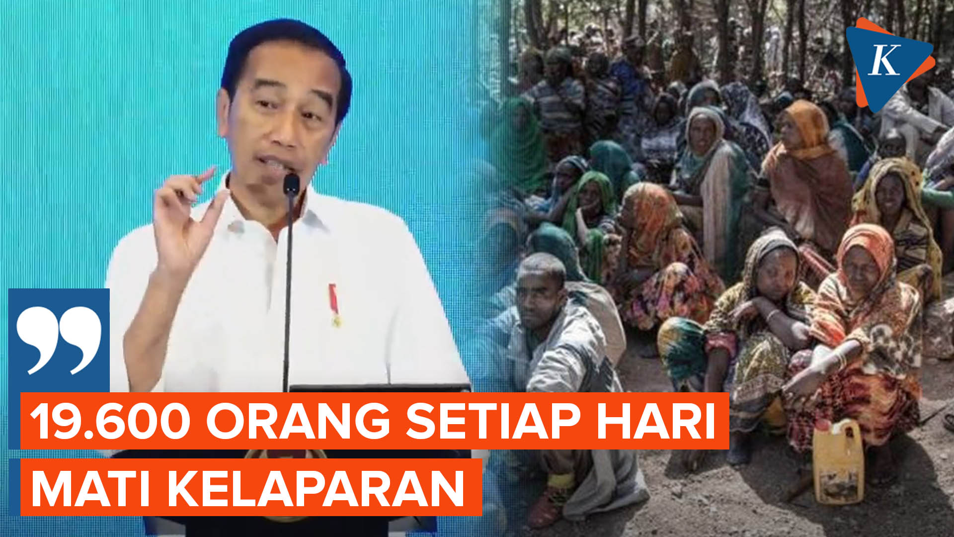 Jokowi Ungkap 19.600 Orang Setiap Hari Mati Kelaparan akibat Krisis Pangan