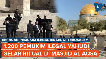 Kompleks Masjid Al Aqsa Diserbu 1.200 Pemukim Ilegal Yahudi Israel untuk Gelar Ritual Talmud