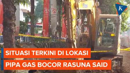 Situasi Terkini di Jalan Rasuna Said Jaksel Setelah Pipa Gas Bocor