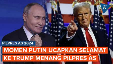 Momen Putin Ucapkan Selamat ke Trump Menang Pilpres AS 2024