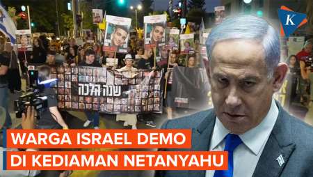 Demo di Dekat Kediaman Netanyahu Saat Setahun Perang Israel-Hamas