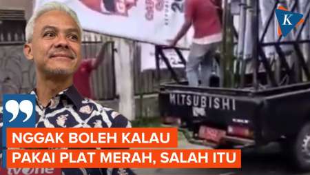 Respons Ganjar soal Viral Video Pemasangan Baliho Pakai Mobil Pelat Merah