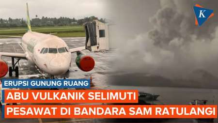Gunung Ruang Meletus, Bandara Sam Ratulangi Ditutup karena Hujan Abu Vulkanik