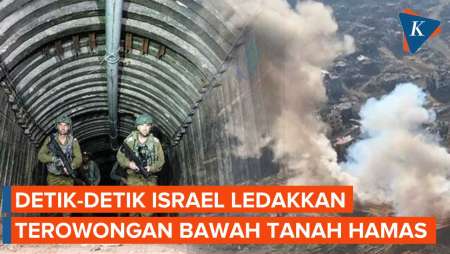 Detik-detik Israel Hancurkan Terowongan Bawah Tanah di Gaza