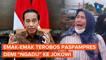 Emak-emak Terobos Paspamres, Minta Jokowi Cabut Izin Tambang Pasir