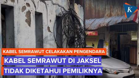 Kabel Semrawut Di Jaksel Celakakan Pengendara, Diduga Baru Dipasang Tanpa Izin