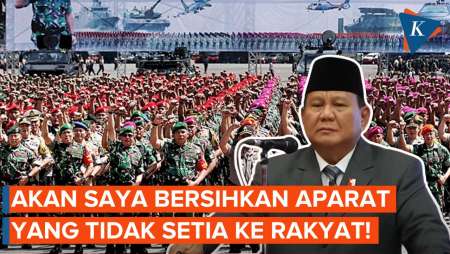 Prabowo Ancam Bersihkan Aparat yang Berpihak ke Koruptor