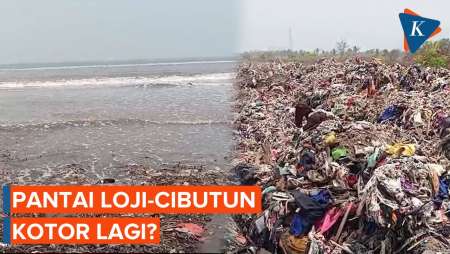 Kondisi Pantai Loji Sukabumi, Kembali Dipenuhi Sampah padahal Sudah Dibersihkan