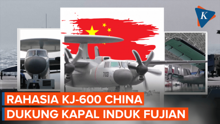 Kecanggihan Pesawat KJ-600 Menjaga Kendali Kapal Induk Fujian China