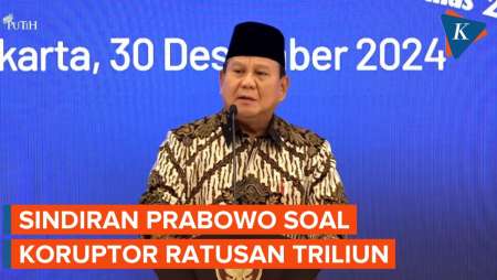 Singgung Vonis Ringan Koruptor, Prabowo: Vonisnya 50 Tahun Gitu