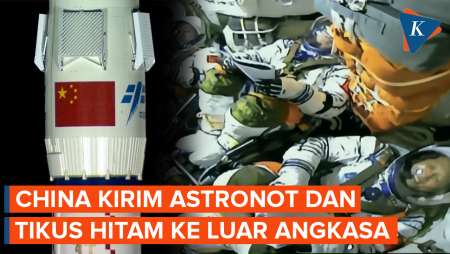 China Kirim Astronot Termuda dan 4 Tikus Hitam ke Stasiun Luar Angkasa