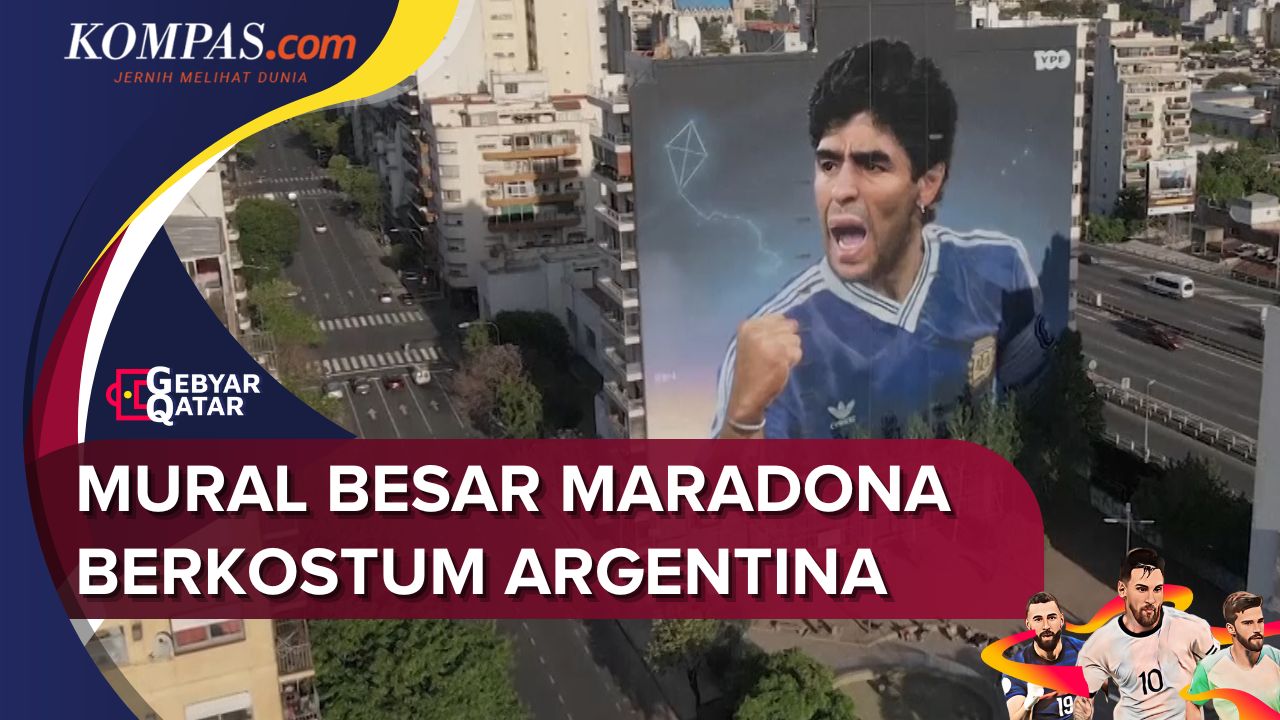 Mural Maradona Muncul di Argentina Sambut Piala Dunia