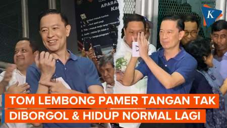 [FULL] Tom Lembong Bebas, Pamer Tangan Tak Diborgol dan Hidup Normal Lagi