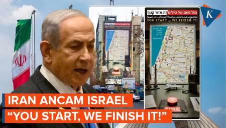 Iran Pasang Spanduk Ancaman Untuk Israel Jelang Pertemuan Netanyahu-Trump