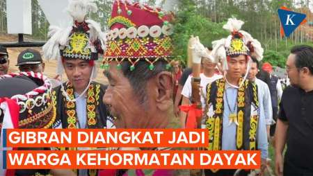 Gibran Diangkat Jadi Warga Kehormatan Dayak Saat ke IKN