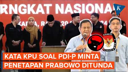 KPU Abaikan Permintaan PDI-P untuk Tunda Penetapan Prabowo-Gibran