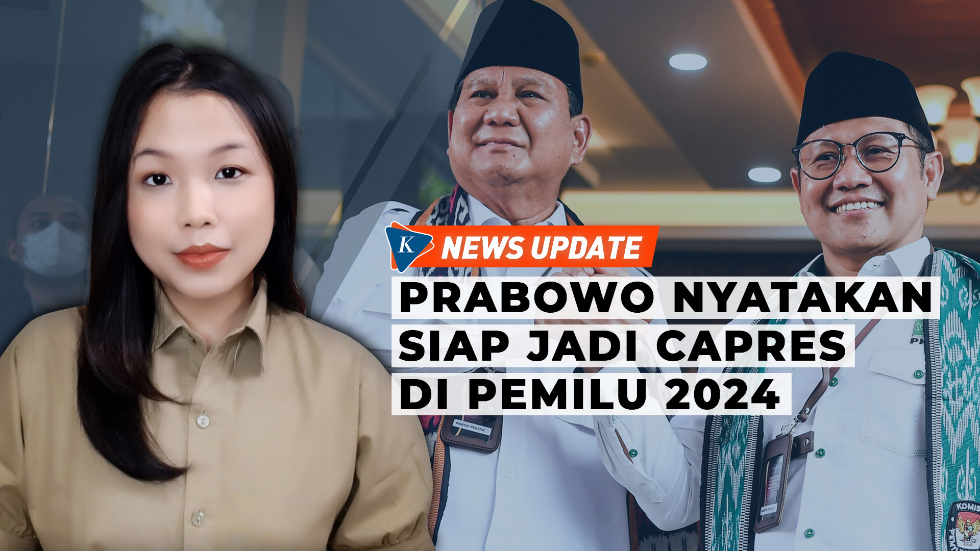 Prabowo-Cak Imin “Mesra” Saat Daftarkan Gerindra-PKB ke KPU, Sinyal 2024?