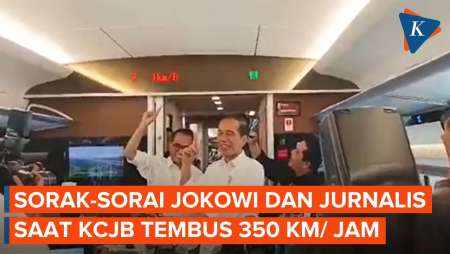 Detik-detik Jokowi dan Wartawan Abadikan Momen KCJB Tembus 350 Km/Jam