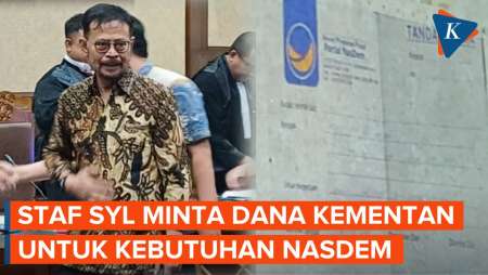 Pegawai Kementan Ungkap Stafsus SYL Minta Dana Rp 850 Juta untuk Urusan Partai Nasdem